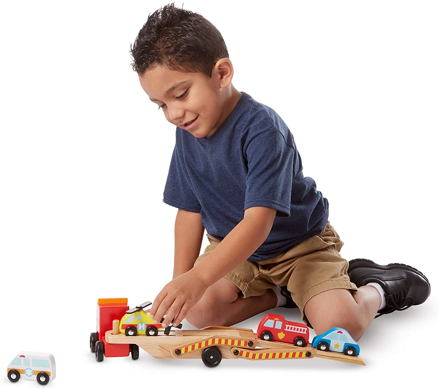 Melissa & Doug EMERGENCY VEHICLE CARRIER Melissa & Doug EMERGENCY VEHICLE CARRIER