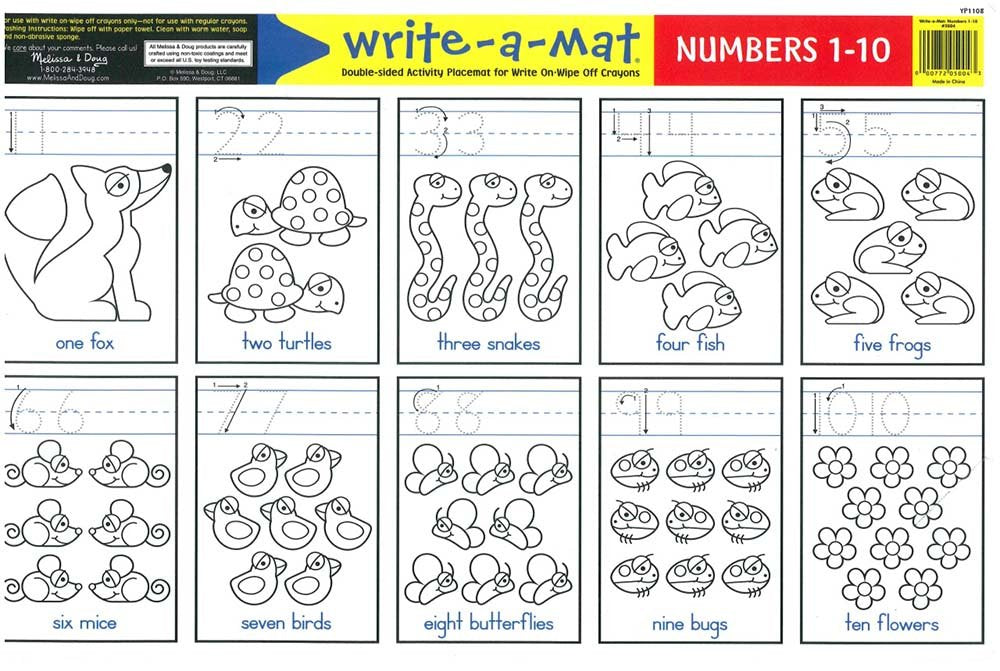 Melissa & Doug NUMBERS WRITE-A-MAT (BUNDLE OF 6) Melissa & Doug NUMBERS WRITE-A-MAT (BUNDLE OF 6)