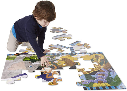 Melissa &amp; Doug SAFARI SOCIAL FLOOR PUZZLE (24 PC) - BambiniJO | Buy Online | Jordan