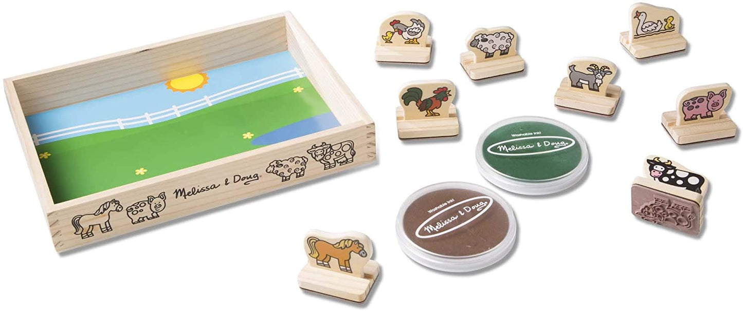 Melissa & Doug Wooden Stamp Set - Farm Animals - BambiniJO | Buy Online | Jordan