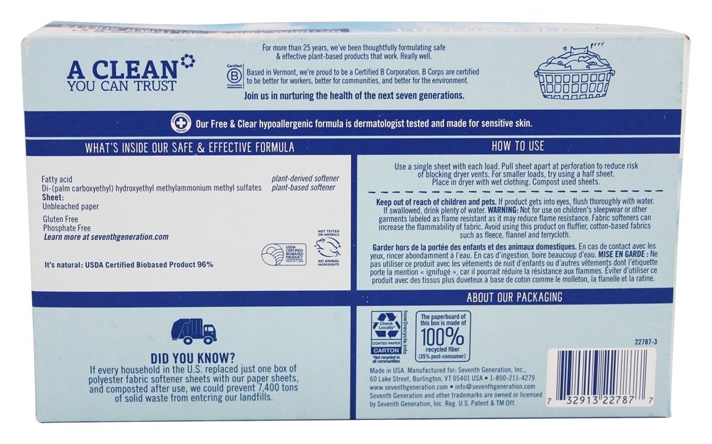 Fabric Softener Sheets 80 Sheets - BambiniJO