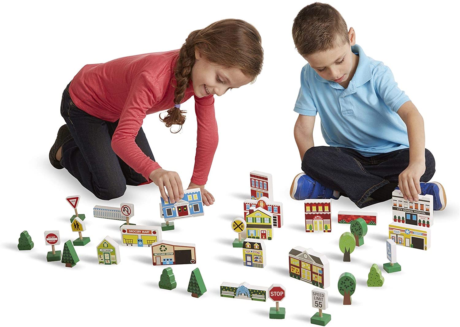 Melissa & Doug - WOODEN TOWN PLAY SET - BambiniJO | Buy Online | Jordan