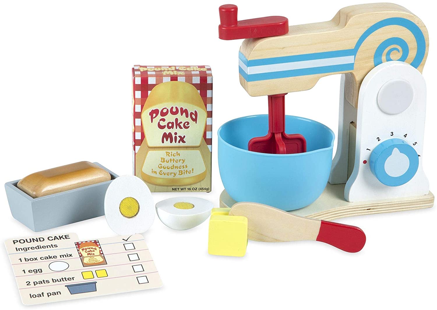 Melissa & Doug - WOODEN MAKE-A-CAKE MIXER SET Melissa & Doug - WOODEN MAKE-A-CAKE MIXER SET