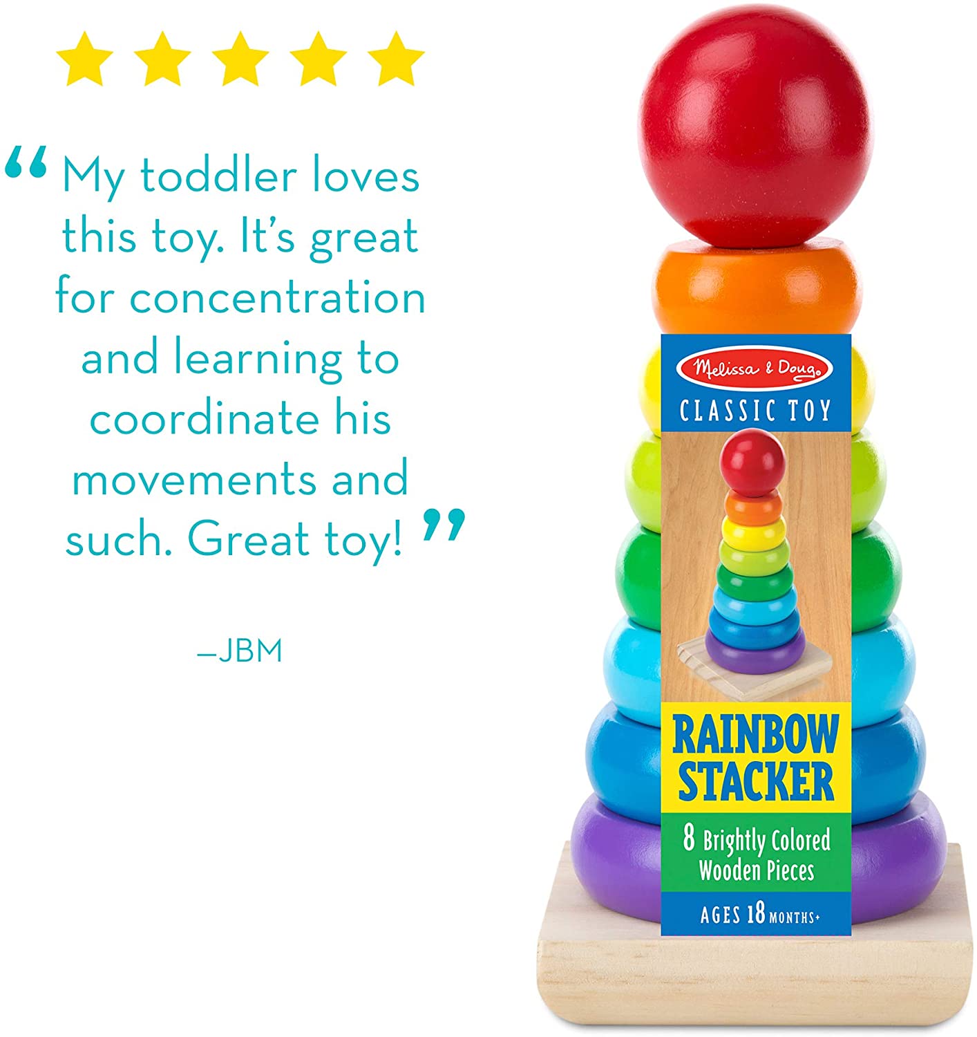 Melissa & Doug Rainbow Stacker 18m+ Melissa & Doug Rainbow Stacker 18m+
