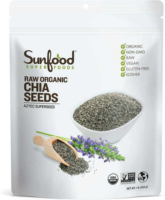 Organic Raw Org Chia Seeds 454g - BambiniJO
