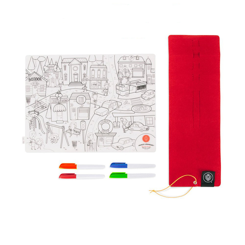 RE-MARKABLE color & draw Silicone Placemat - City - BambiniJO