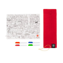 Load image into Gallery viewer, RE-MARKABLE color &amp; draw Silicone Placemat - City - BambiniJO