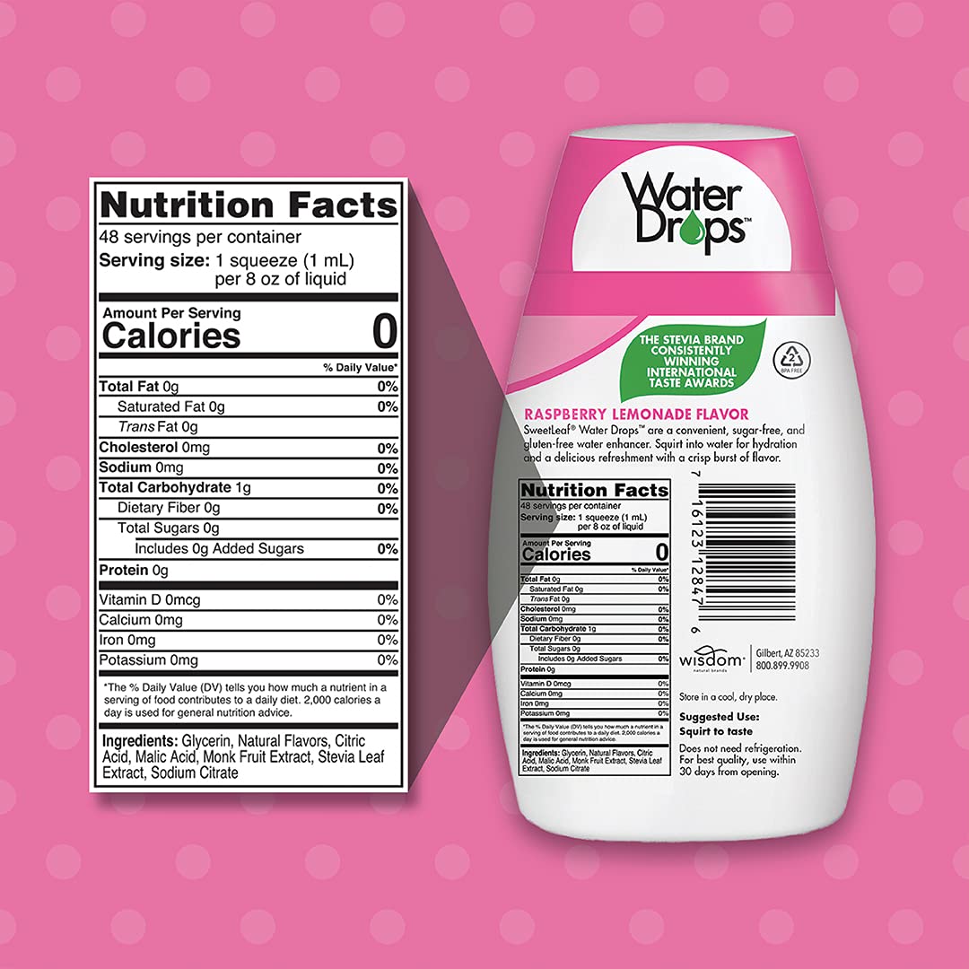 Water Enhancer Raspberry Lemon Drops 48ml Water Enhancer Raspberry Lemon Drops 48ml