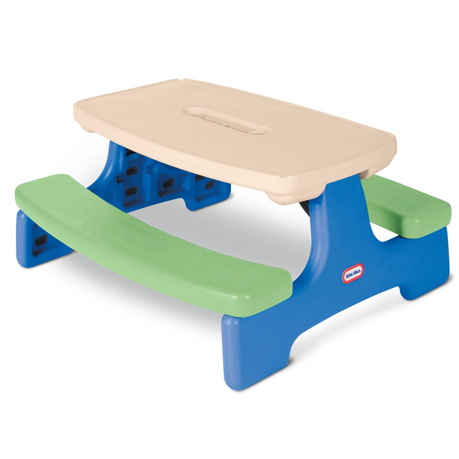 Little Tikes - Easy Store™ Picnic Table with Umbrella - Blue\Green - BambiniJO | Buy Online | Jordan