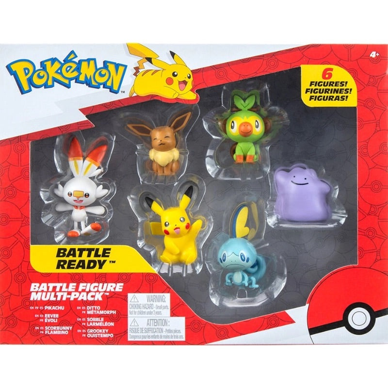 Pokémon Bandai 8 Figure Battle - Pikachu, Evoli (Eevee), Mospecora (Wooloo), Far Pokémon Bandai 8 Figure Battle - Pikachu, Evoli (Eevee), Mospecora (Wooloo), Far