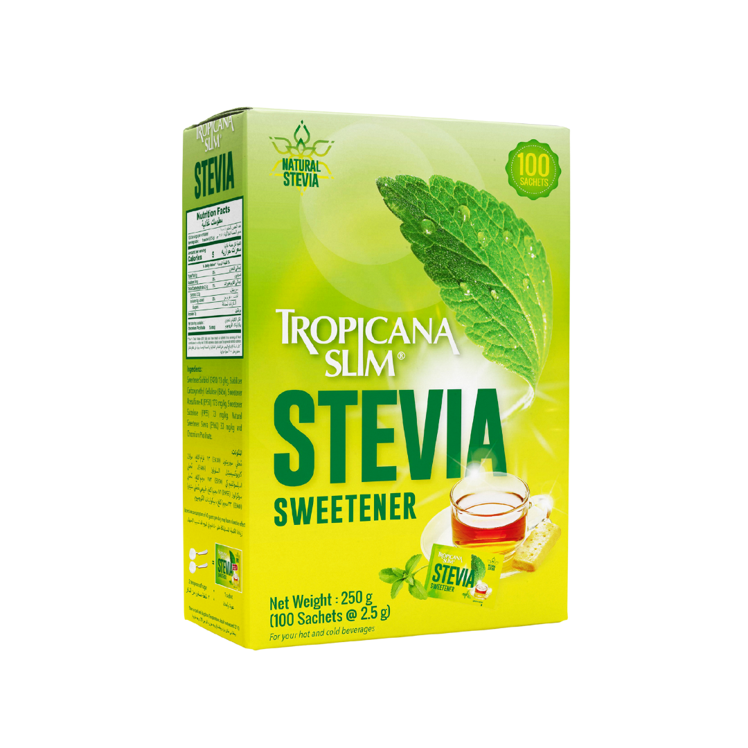 Tropicana Slim Stevia with Chromium 100 Sachets Tropicana Slim Stevia with Chromium 100 Sachets