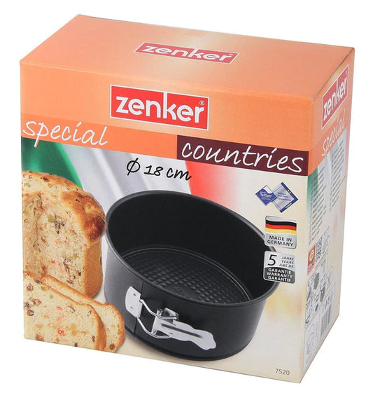 Zenker - "Special Countries" Panettone Cake Tin, Black, 18.5X10 cm