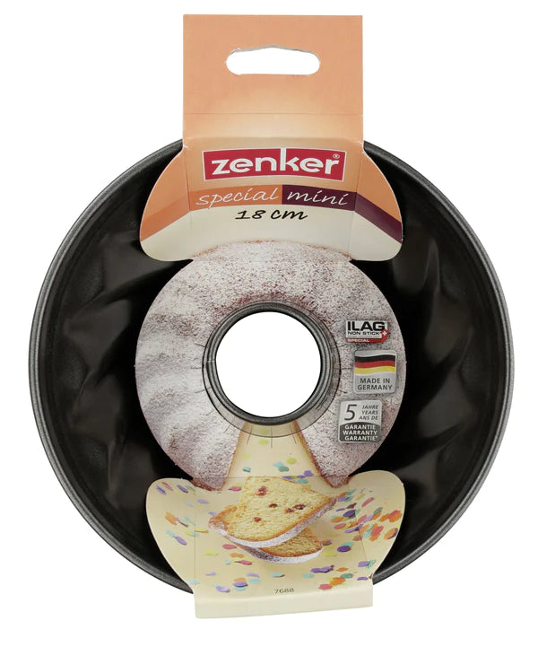 Zenker - "Special Mini" Mini-Ring-Cake-Tin, Black, 18.5X11.5 cm