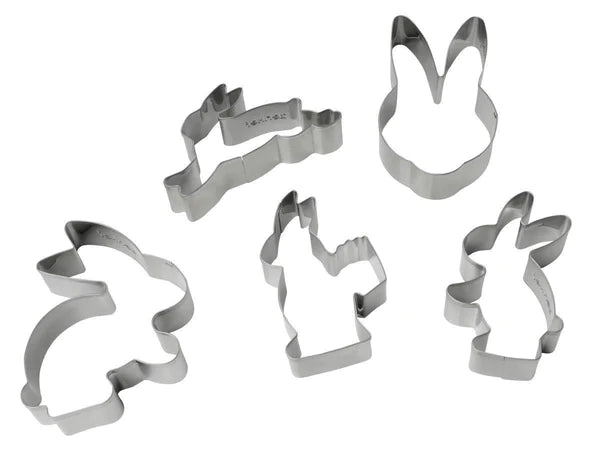 Zenker - Cookie Cutter Set Easter Bunny 5Pcs, 18/10 Steel, 9.3X5.8X2.6 cm Zenker - Cookie Cutter Set Easter Bunny 5Pcs, 18/10 Steel, 9.3X5.8X2.6 cm