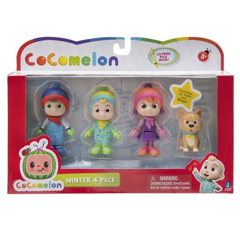 Cocomelon 4 Figure Pack Winter Theme Cocomelon 4 Figure Pack Winter Theme