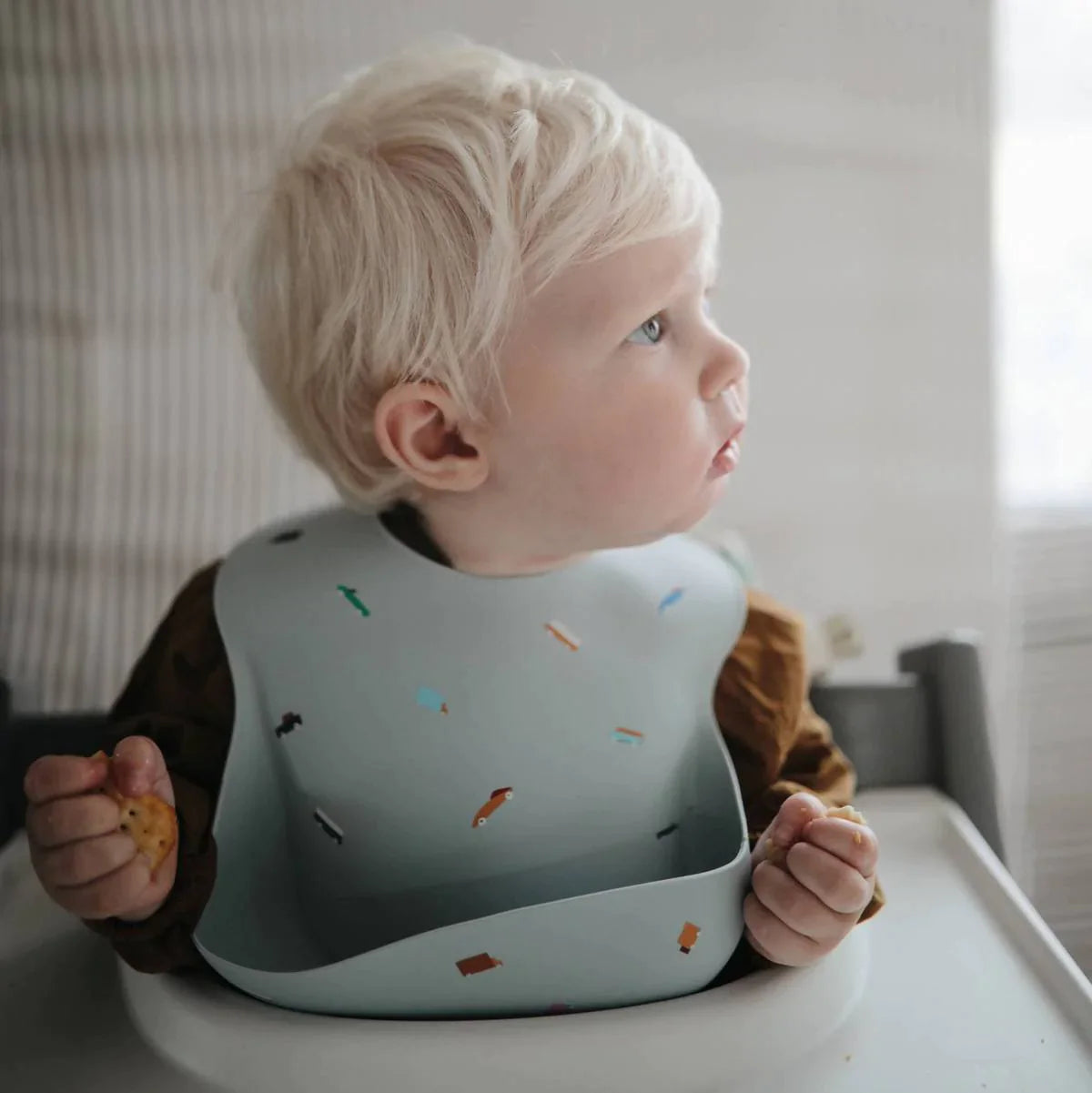 Silicone Baby Bib - Whales