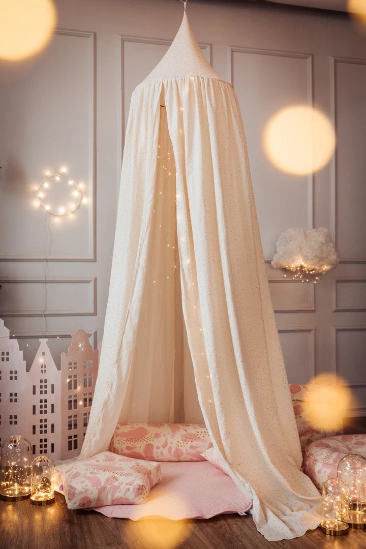 Wigiwama - Beige Canopy with Gold Dots Wigiwama - Beige Canopy with Gold Dots
