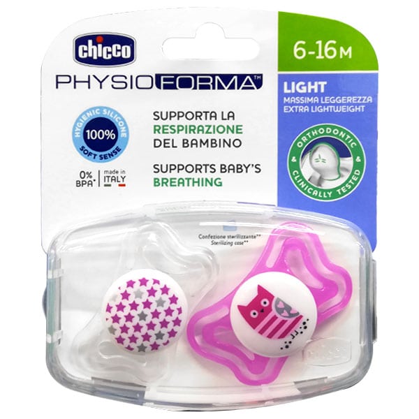 Chicco - Physio Light Soother 6-16m - 2 pcs - BambiniJO | Buy Online | Jordan