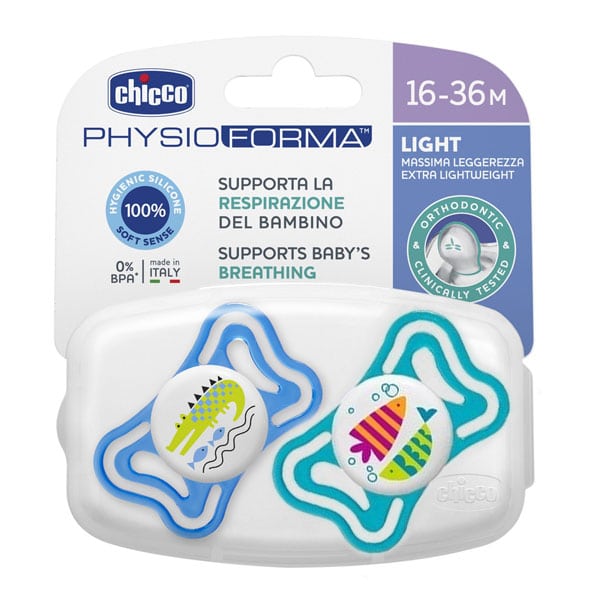 Chicco - Physio Light Soother 16-36m - 2 pcs - BambiniJO | Buy Online | Jordan