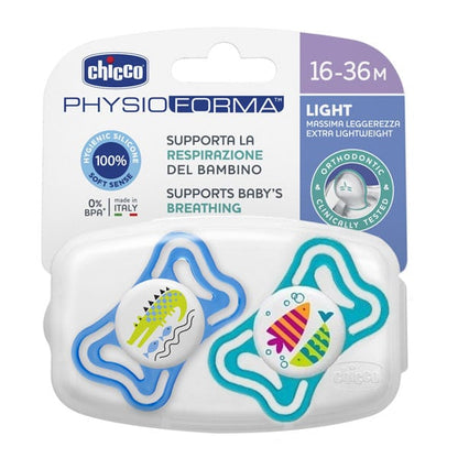 Chicco - Physio Light Soother 16-36m - 2 pcs - BambiniJO | Buy Online | Jordan