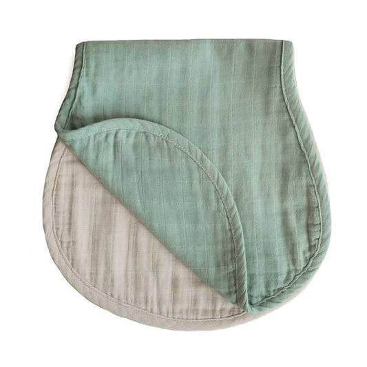 MUSHIE - Muslin Burp Cloth Organic Cotton 2-Pack (Roman Green/Fog) - BambiniJO | Buy Online | Jordan