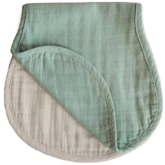 MUSHIE - Muslin Burp Cloth Organic Cotton 2-Pack (Roman Green/Fog) MUSHIE - Muslin Burp Cloth Organic Cotton 2-Pack (Roman Green/Fog)