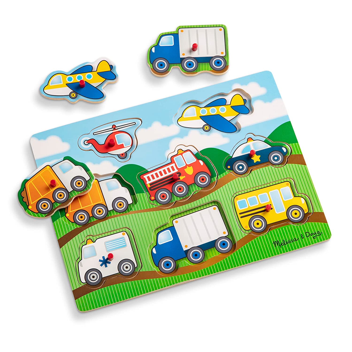 Melissa & Doug Vehicles Peg Puzzle Melissa & Doug Vehicles Peg Puzzle