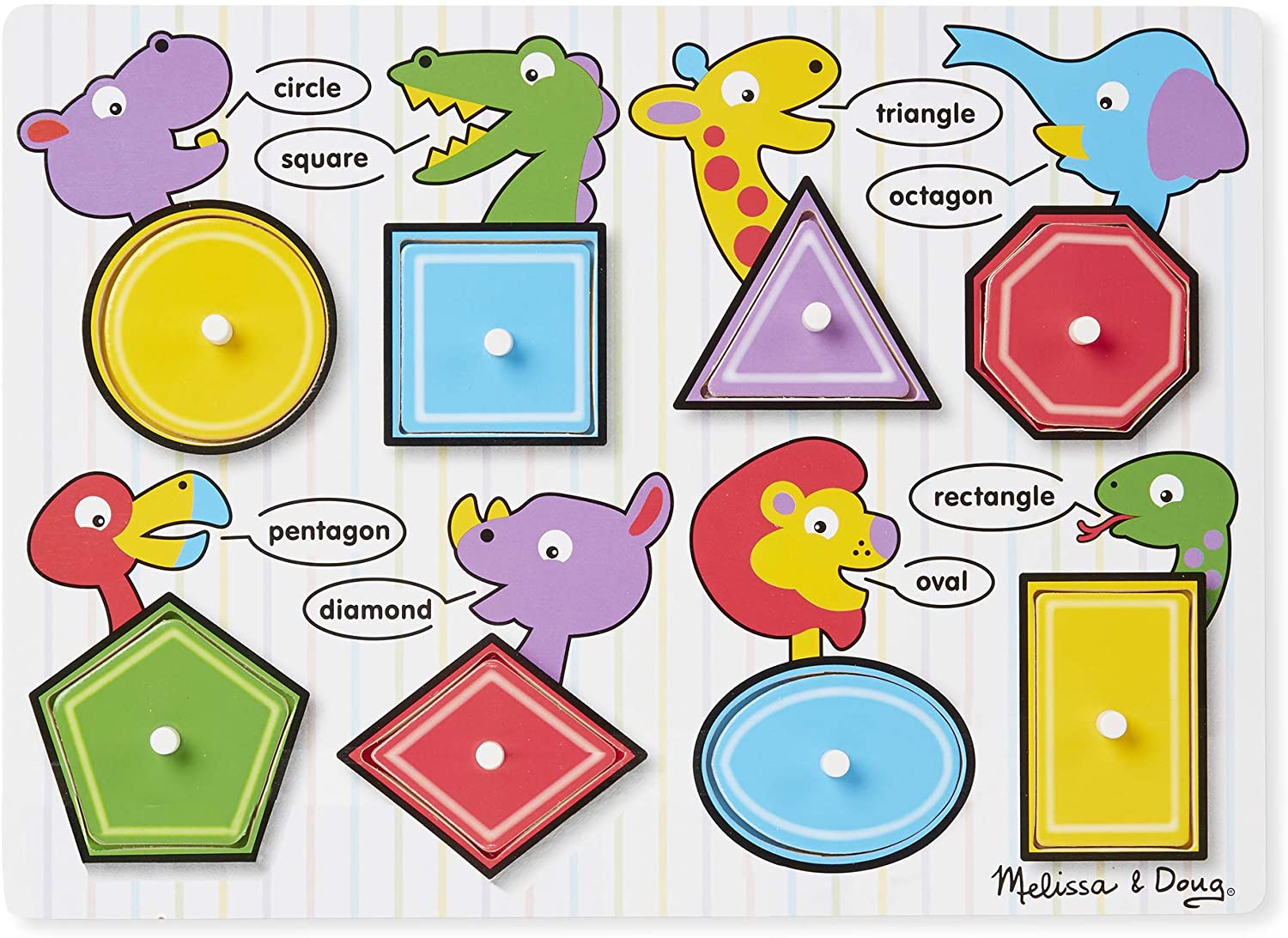 Melissa & Doug SHAPES Peg Puzzle 2Y+ - BambiniJO | Buy Online | Jordan