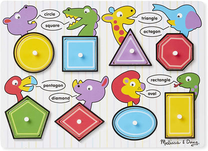 Melissa & Doug SHAPES Peg Puzzle 2Y+ - BambiniJO | Buy Online | Jordan