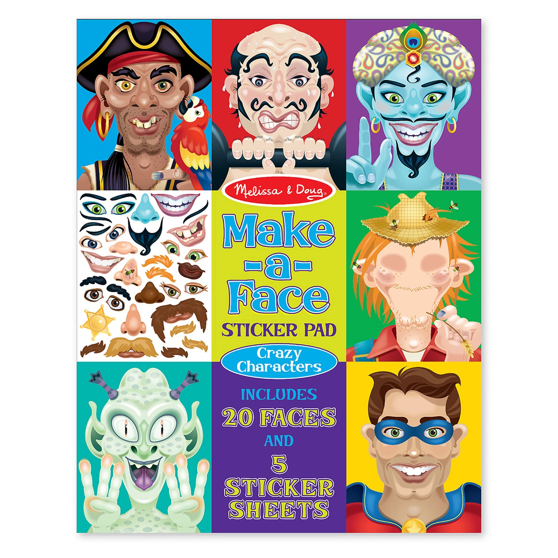 Melissa & Doug Make-a-Face Sticker Pad – Crazy Characters Melissa & Doug Make-a-Face Sticker Pad – Crazy Characters
