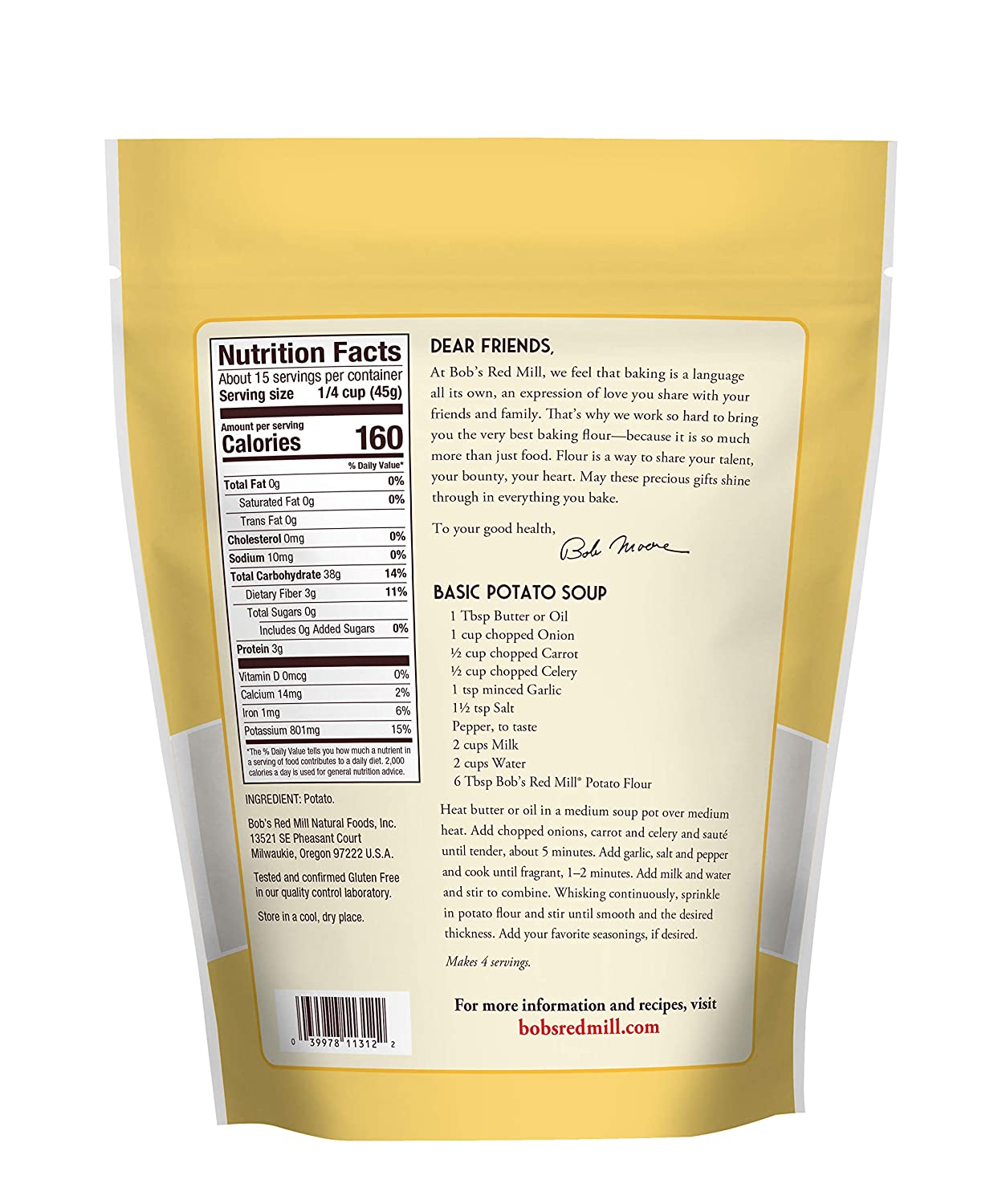 POTATO FLOUR (680G) - GLUTEN FREE - BambiniJO