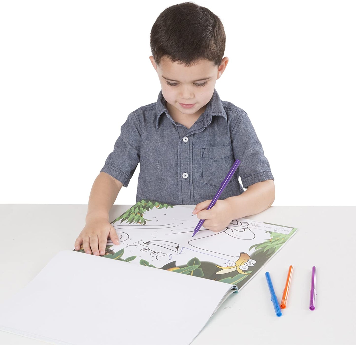 Melissa & Doug 123 DOT-TO-DOT COLORING PADS - WILD ANIMALS - BambiniJO | Buy Online | Jordan