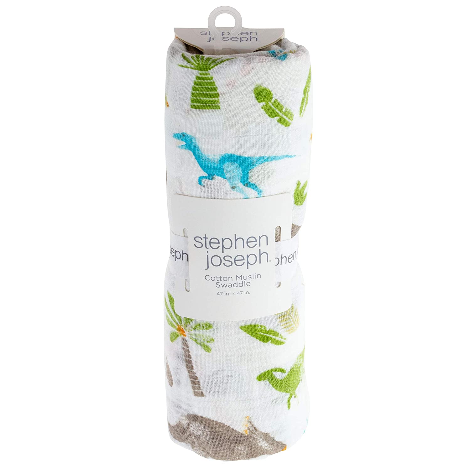 Stephen Joseph - Muslin Swaddle Blanket - Dino Stephen Joseph - Muslin Swaddle Blanket - Dino