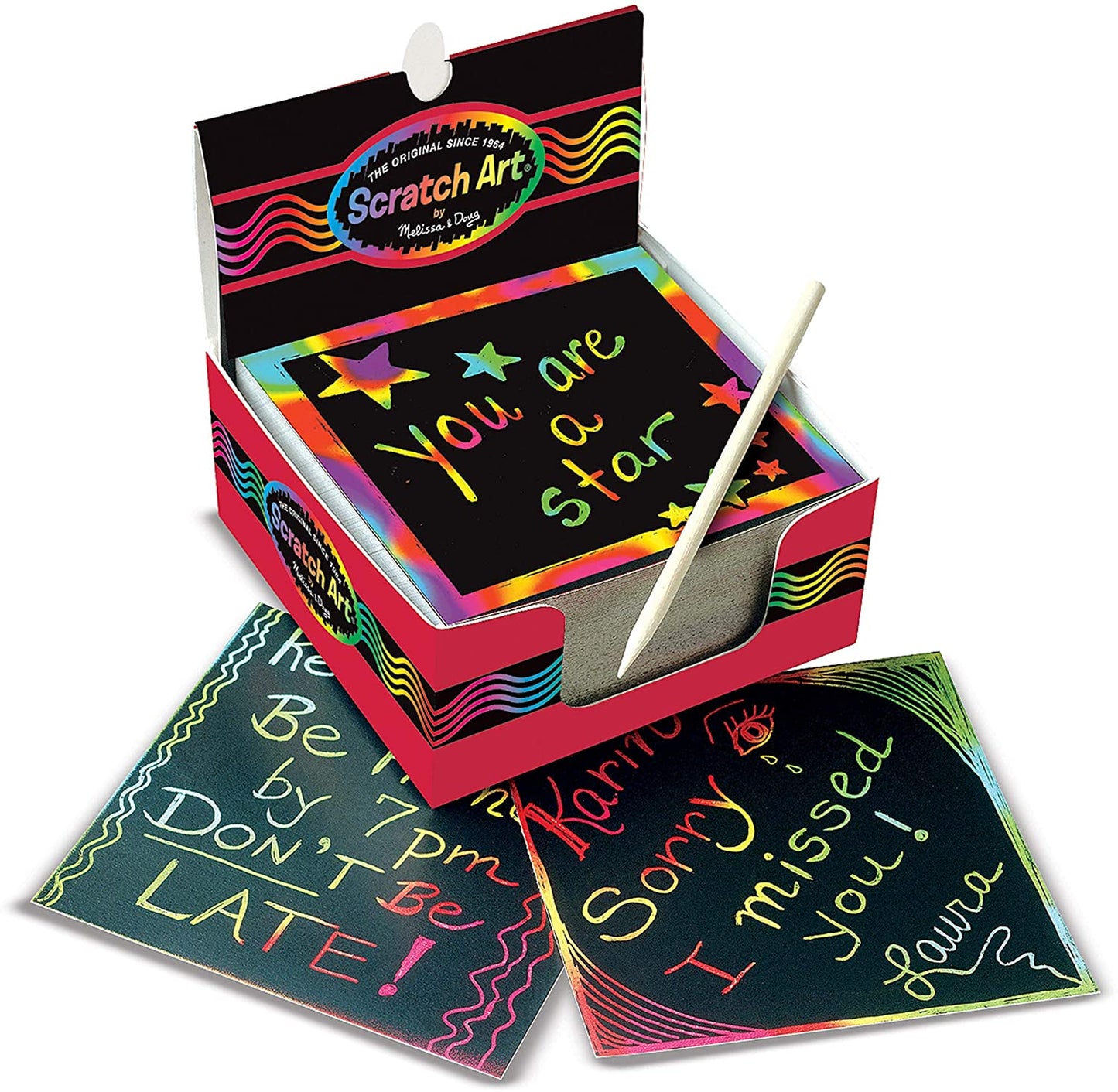 Melissa & Doug RAINBOW MINI SCRATCH ART NOTES (BOX OF 125) - BambiniJO | Buy Online | Jordan