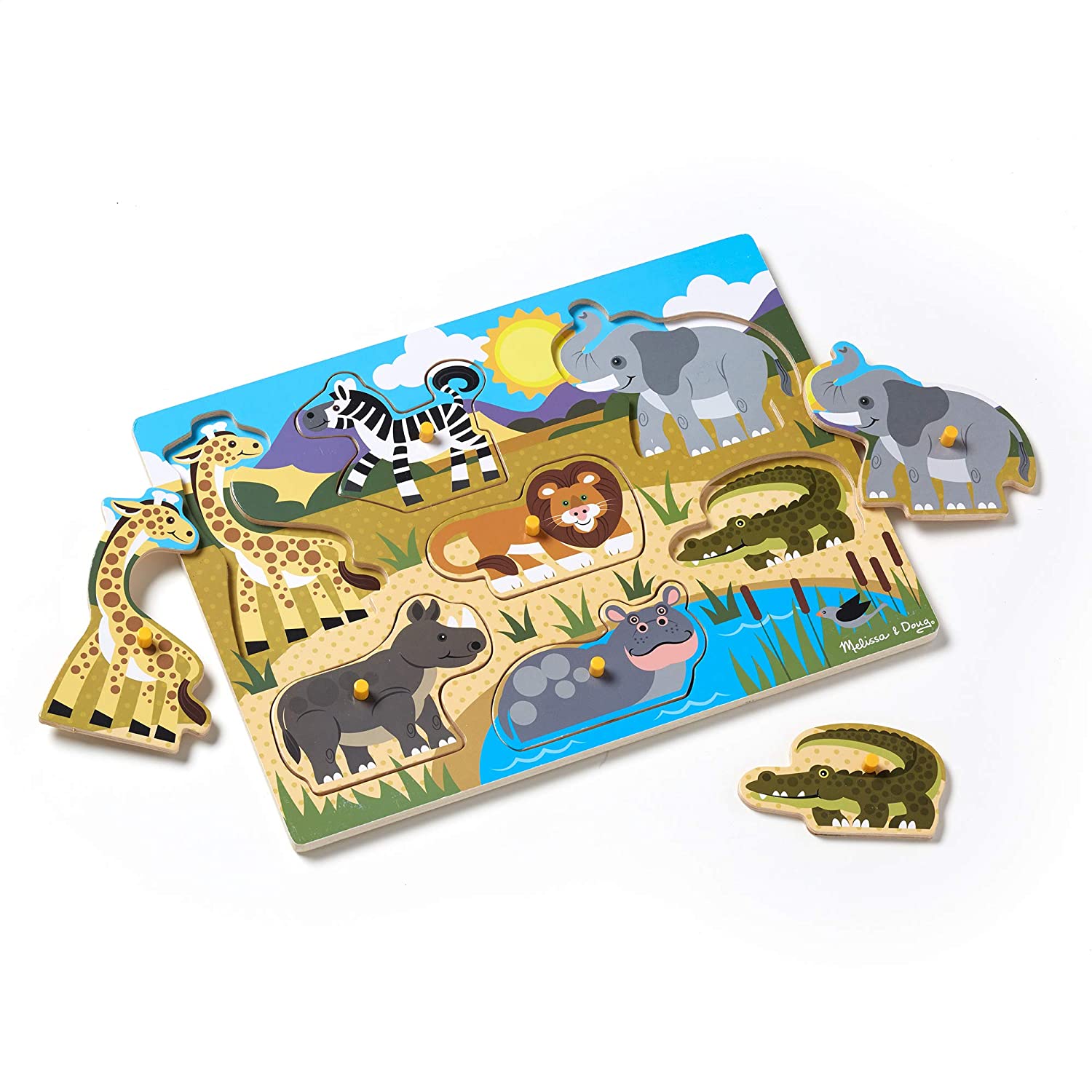 Melissa & Doug Safari Peg Puzzle 2Y+ Melissa & Doug Safari Peg Puzzle 2Y+