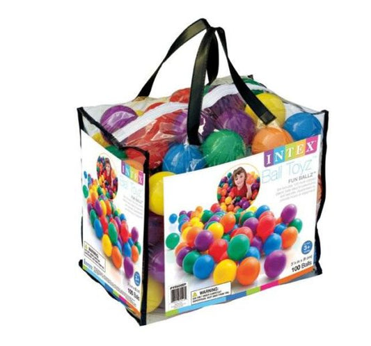 Intex - 100 Fun Balls With Carry Bag ( 8 cm Diameter) - BambiniJO