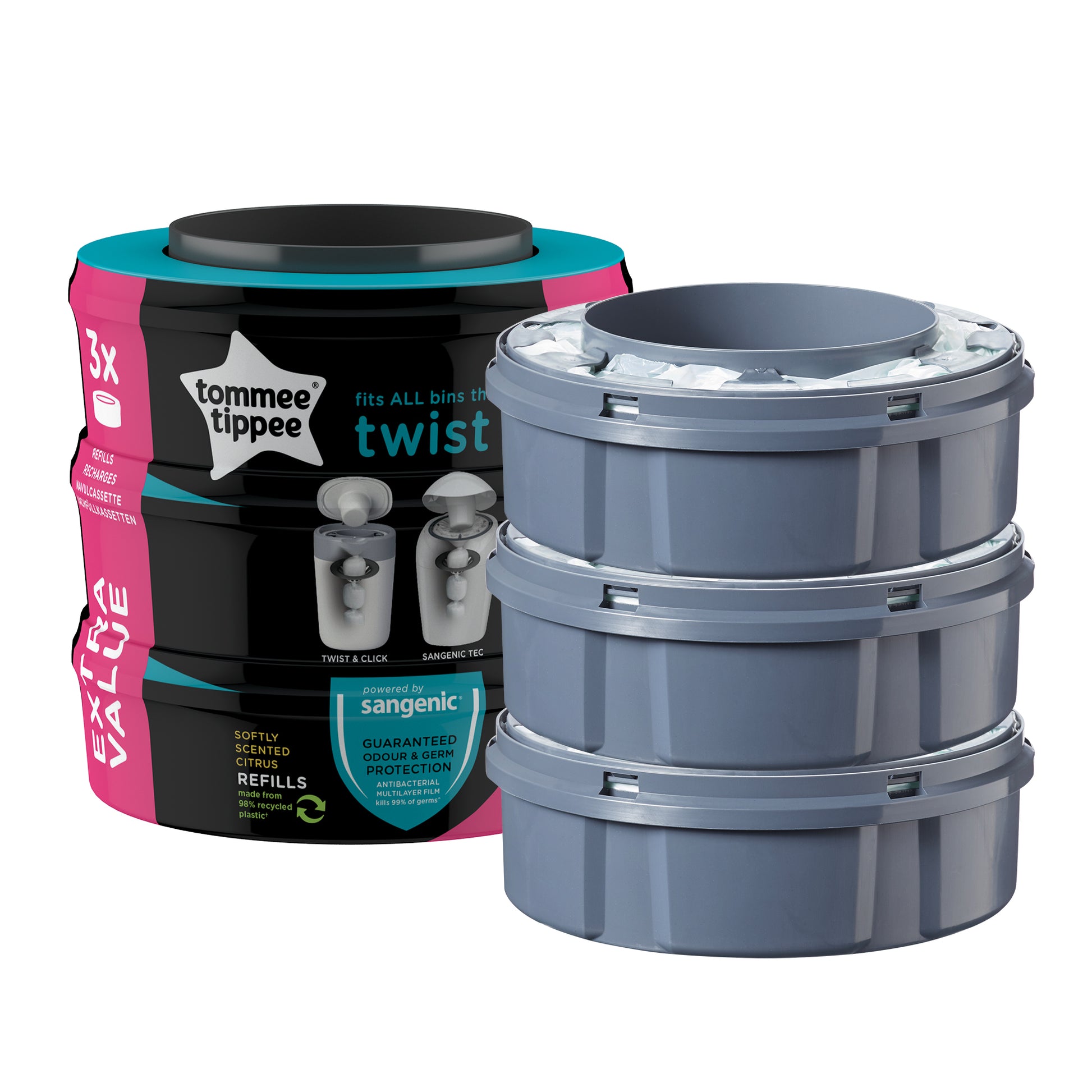 Tommee Tippee Extra Value Twist & Click Refill Cassettes Tommee Tippee Extra Value Twist & Click Refill Cassettes