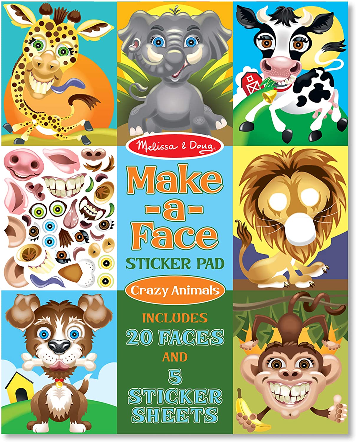 Melissa & Doug MAKE-A-FACE STICKER PAD - CRAZY ANIMALS Melissa & Doug MAKE-A-FACE STICKER PAD - CRAZY ANIMALS