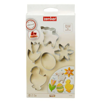 Zenker - Cookie Cutter Spring Set 5Pcs, 18/10 Steel, 9X5.5X2.5 cm