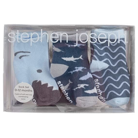 Stephen Joseph | Baby Socks Shark Gift Box | 0-12 Months - BambiniJO | Buy Online | Jordan