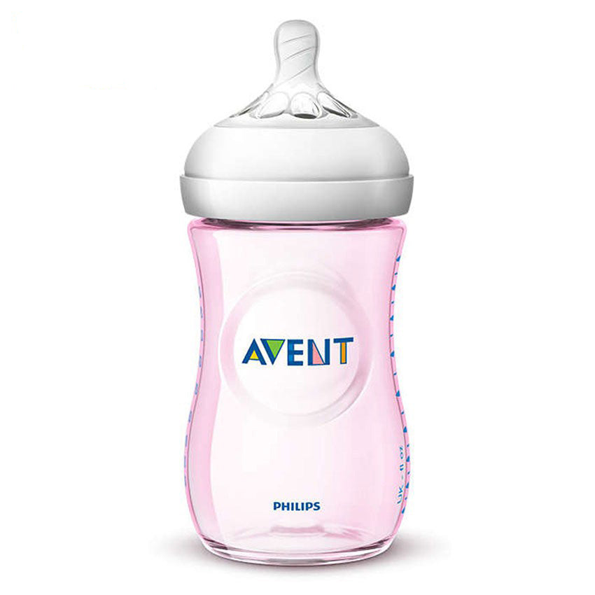 Philips Avent Natural Baby Bottle Pink 260ml Pack of 2 - BambiniJO
