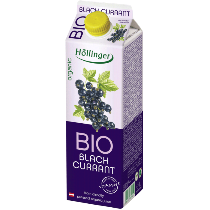 Höllinger Organic Blackcurrant Juice 1L - BambiniJO | Buy Online | Jordan