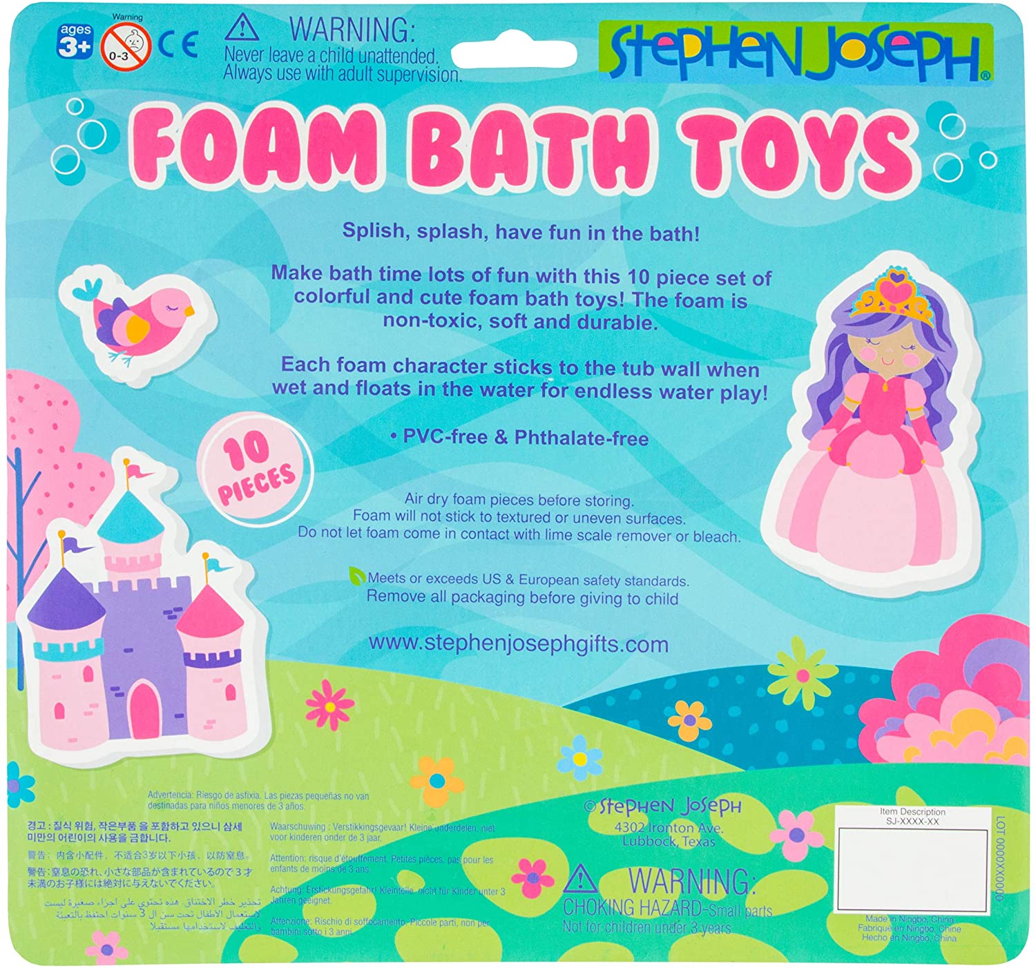 Stephen Joseph | Foam Bath Toys | Princess Stephen Joseph | Foam Bath Toys | Princess