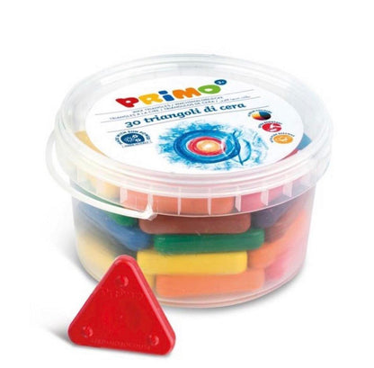 PRIMO TRIANGLES WAX CRAYONS Set of 30 - BambiniJO