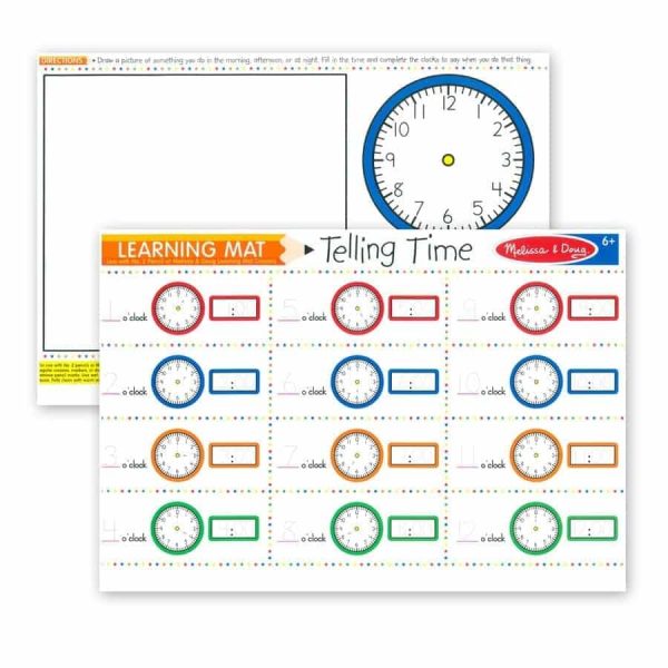 Melissa & Doug TELLING TIME WRITE-A-MAT (BUNDLE OF 6) Melissa & Doug TELLING TIME WRITE-A-MAT (BUNDLE OF 6)
