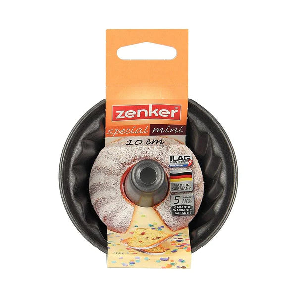 Zenker -  "Special Mini" Fluted Round Tin, Black, 10.5X5 cm
