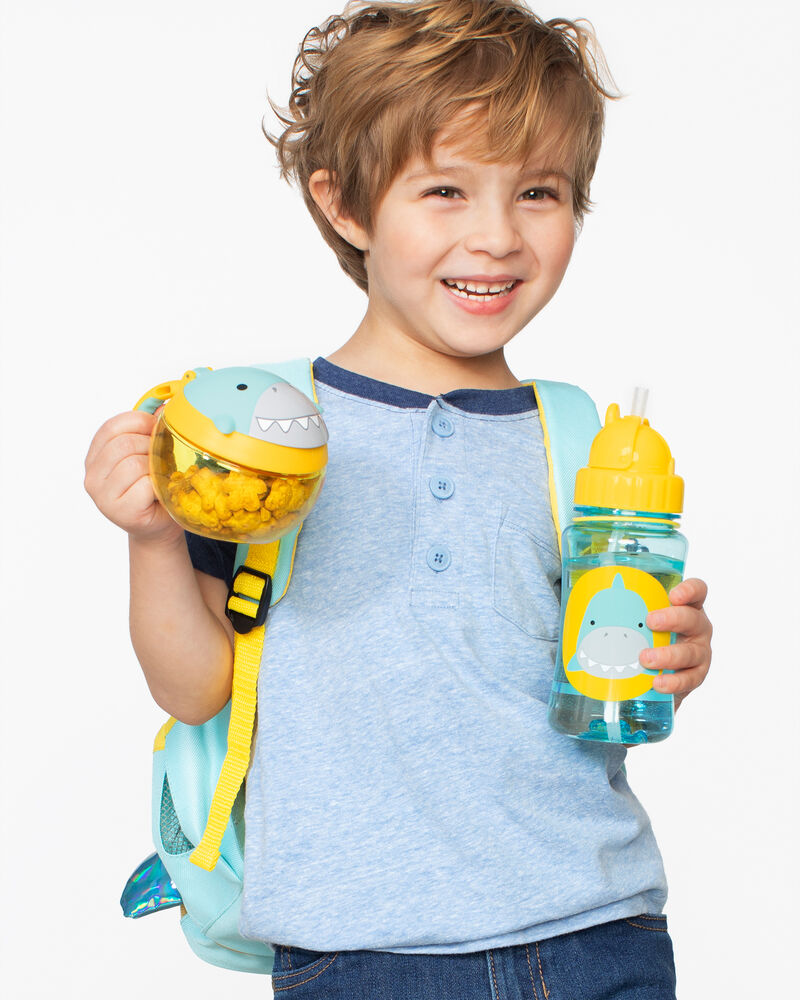 Zoo Straw Bottle - Shark - 384.5ml Zoo Straw Bottle - Shark - 384.5ml