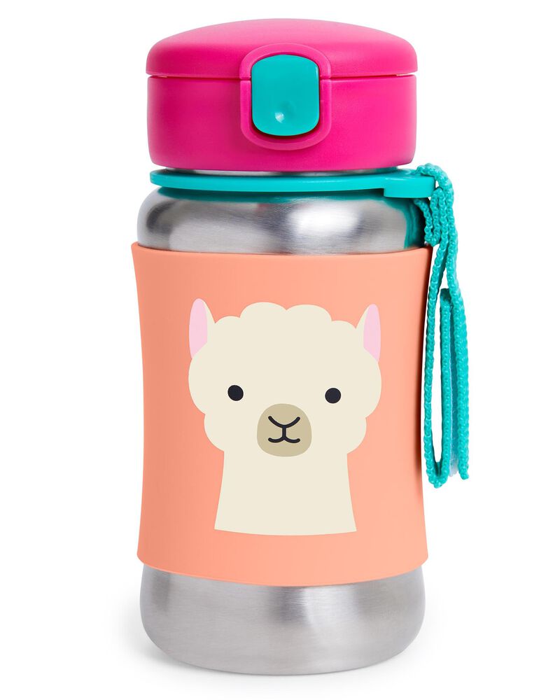 Zoo Stainless Steel Straw Bottle - Llama Zoo Stainless Steel Straw Bottle - Llama