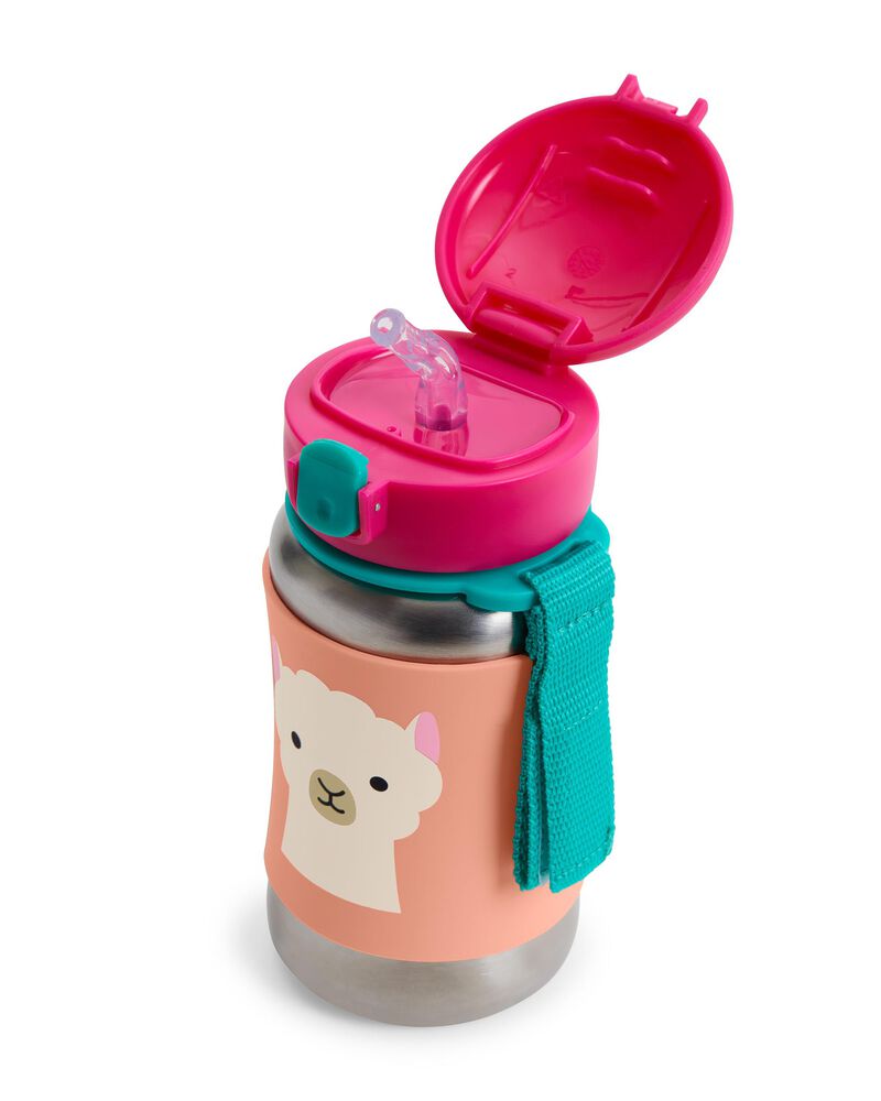 Zoo Stainless Steel Straw Bottle - Llama Zoo Stainless Steel Straw Bottle - Llama