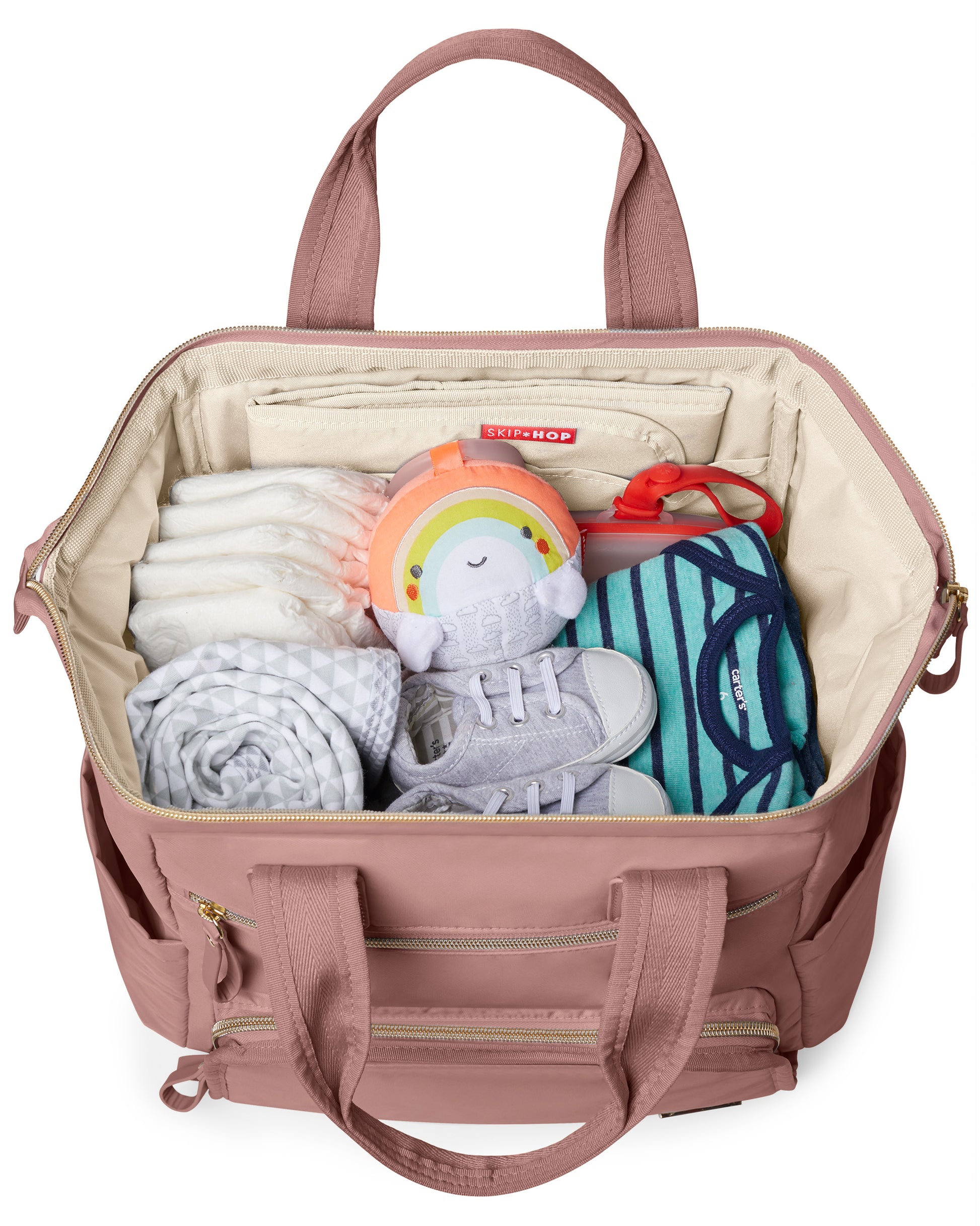 Skip Hop Mainframe Wide Open Diaper Backpack, Dusty Rose Skip Hop Mainframe Wide Open Diaper Backpack, Dusty Rose